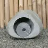  Product image 2 of the product “Garden latern with more slices, removable bottom cover for lamp, approx. 35cm height, natural stone (Riverstone), stonemasonry ”
